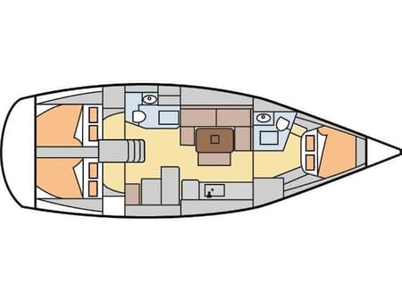 Charter Rental Sailboat Esen Mila in Turkey Layout | Yacht4Less