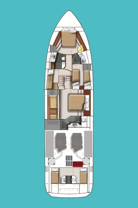 Charter Rental Motorboat Bella Zio in Croatia Layout | Yacht4Less