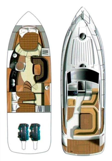 Charter Rental Motorboat Max 1 in Croatia Layout | Yacht4Less