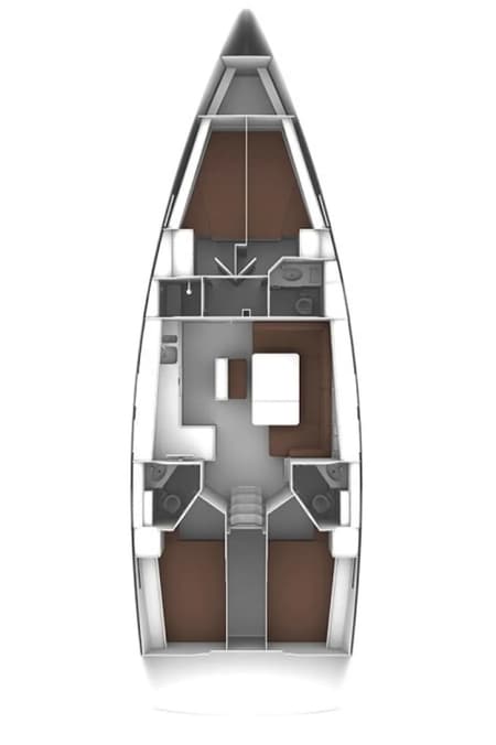 Charter Rental Sailboat Kyveli in Greece Layout | Yacht4Less