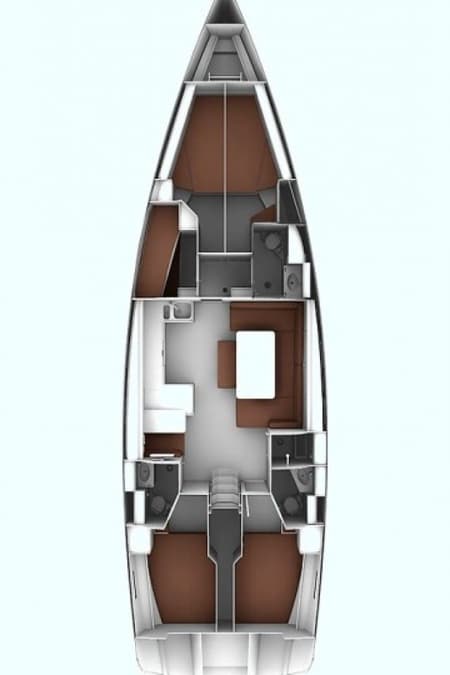 Charter Rental Sailboat Philoctetes in Greece Layout | Yacht4Less