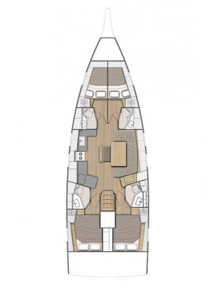 Charter Rental Sailboat Solon in Greece Layout | Yacht4Less