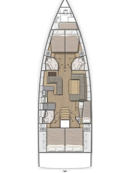 Charter Rental Sailboat Olga in Greece Layout | Yacht4Less