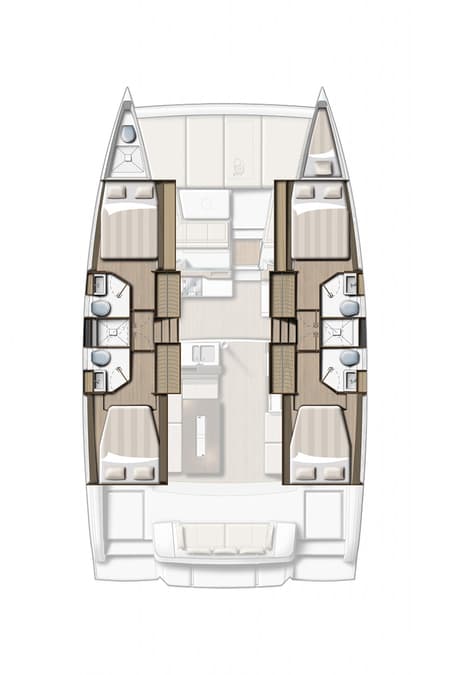 Charter Rental Catamaran Nedo in Croatia Layout | Yacht4Less