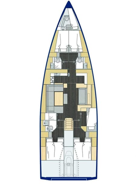 Charter Rental Sailboat Mina in Croatia Layout | Yacht4Less