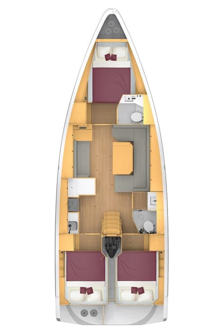 Charter Rental Sailboat Ivana in Croatia Layout | Yacht4Less
