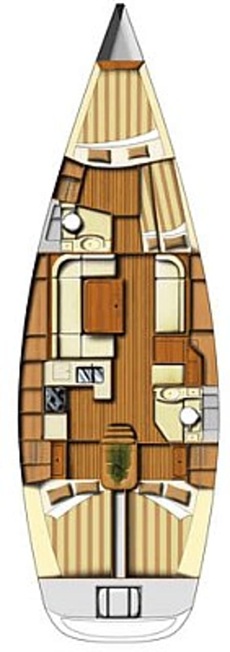 Charter Rental Sailboat Jonathan Pink in Croatia Layout | Yacht4Less