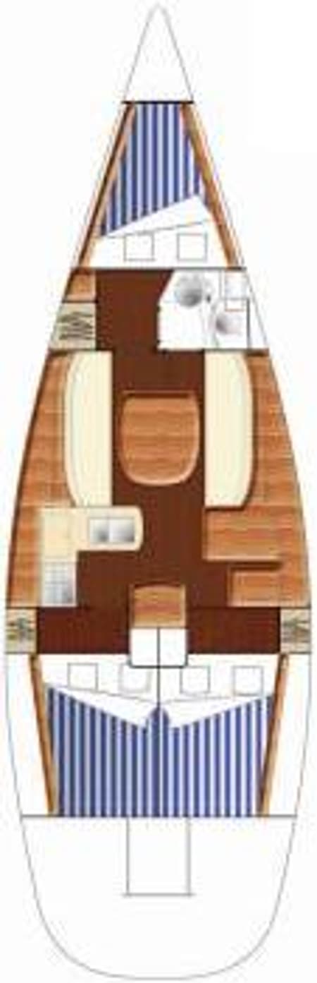 Charter Rental Sailboat Kodo in Croatia Layout | Yacht4Less