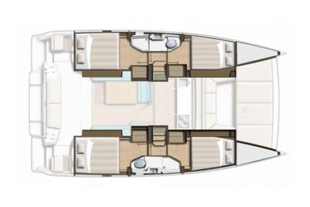 Charter Rental Catamaran Starseeker in Croatia Layout | Yacht4Less