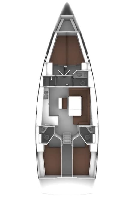 Charter Rental Sailboat Tokaj in Croatia Layout | Yacht4Less