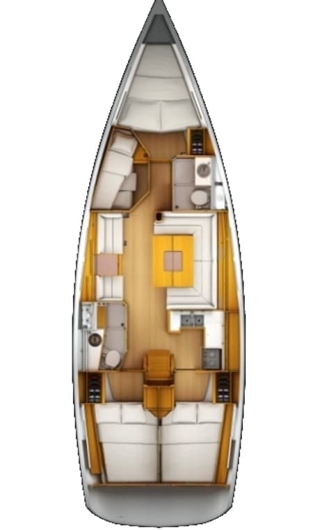 Charter Rental Sailboat Kalypso in Greece Layout | Yacht4Less