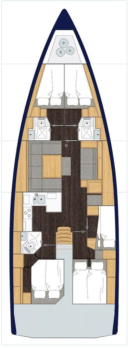 Charter Rental Sailboat Big Blue in Croatia Layout | Yacht4Less