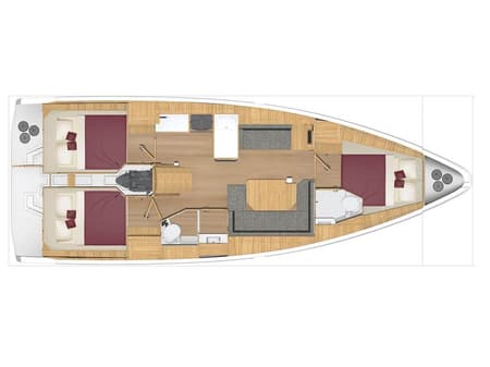 Charter Rental Sailboat Lea in Croatia Layout | Yacht4Less