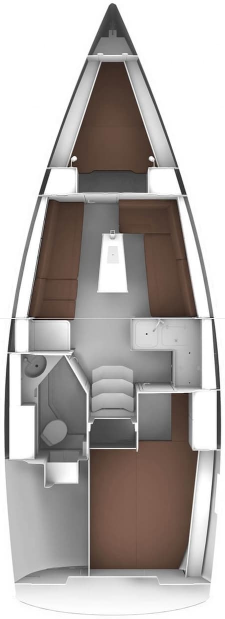 Charter Rental Sailboat 3 Lune in Croatia Layout | Yacht4Less
