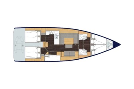 Charter Rental Sailboat Bella in Croatia Layout | Yacht4Less
