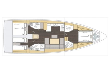 Charter Rental Sailboat Lana in Croatia Layout | Yacht4Less