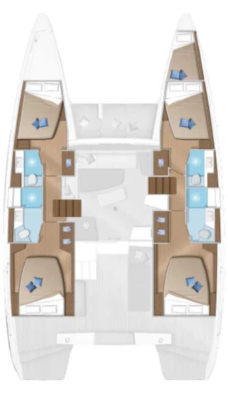 Charter Rental Catamaran Solaris in Croatia Layout | Yacht4Less