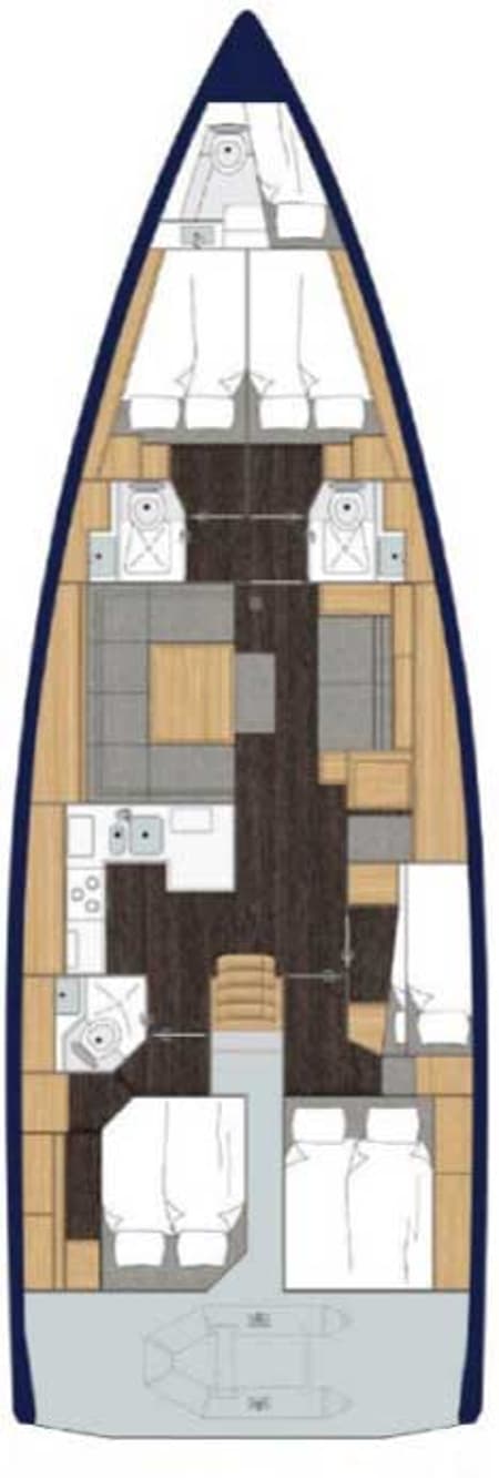 Charter Rental Sailboat Juana in Spain Layout | Yacht4Less