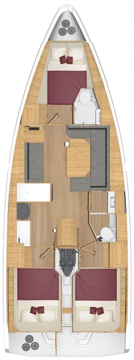 Charter Rental Sailboat Petra in Croatia Layout | Yacht4Less