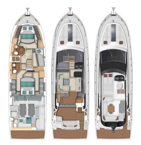 Charter Rental Motorboat Victory in Croatia Layout | Yacht4Less