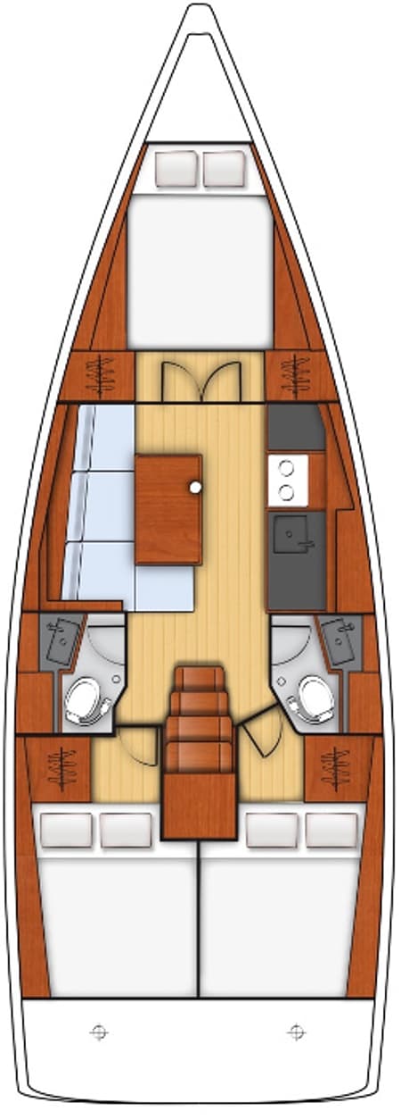 Charter Rental Sailboat Dama in Croatia Layout | Yacht4Less