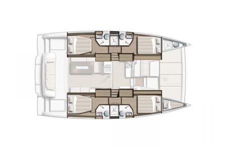 Charter Rental Catamaran Holiday Inn in Croatia Layout | Yacht4Less