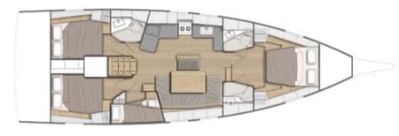Charter Rental Sailboat Cadence in Croatia Layout | Yacht4Less