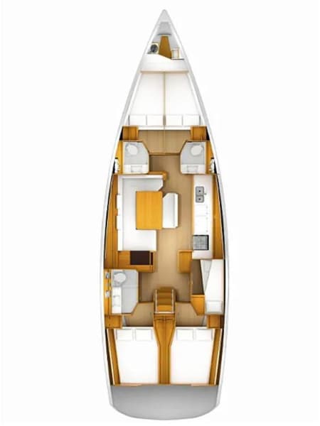 Charter Rental Sailboat Evelina in Greece Layout | Yacht4Less
