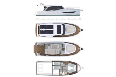 Charter Rental Motorboat Vita Bella in Croatia Layout | Yacht4Less