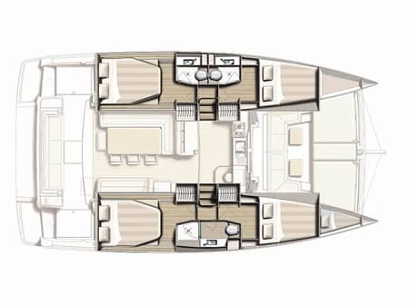 Charter Rental Catamaran Wendy in Croatia Layout | Yacht4Less