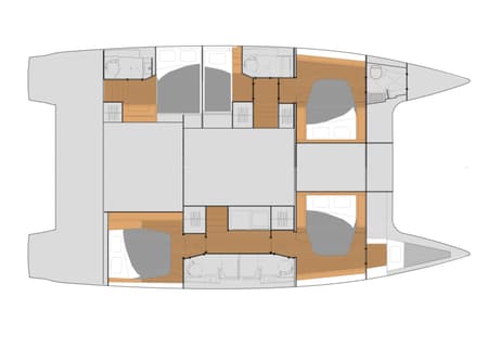 Charter Rental Catamaran Eros in Greece Layout | Yacht4Less