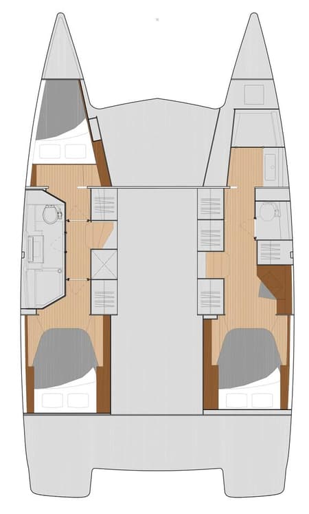 Charter Rental Catamaran Ninoa in Croatia Layout | Yacht4Less