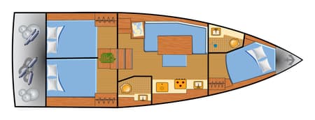 Charter Rental Sailboat Agios in Croatia Layout | Yacht4Less