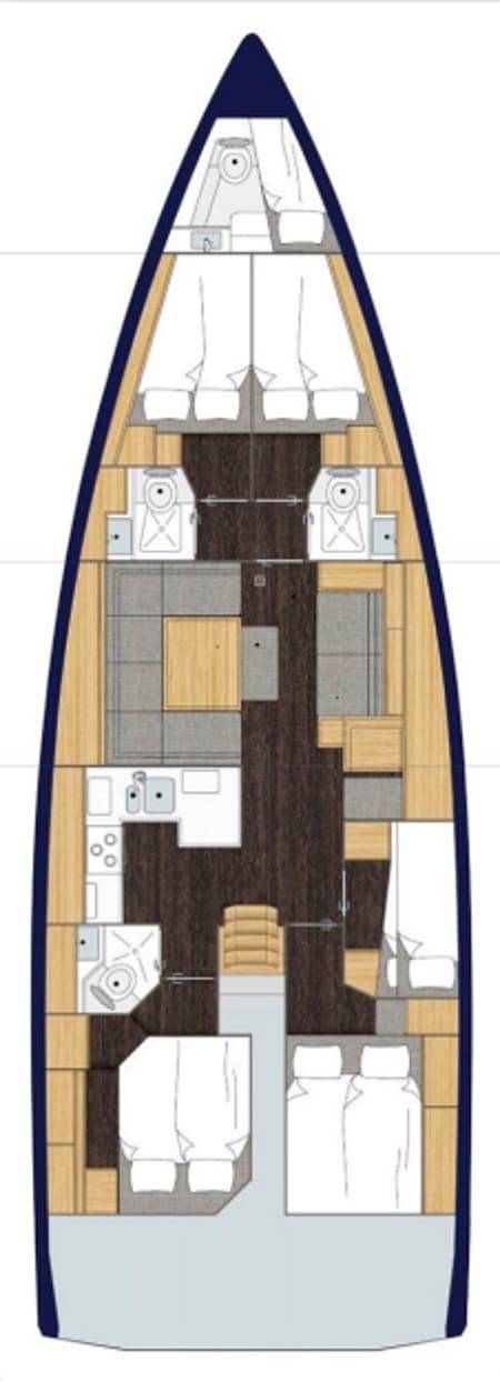 Charter Rental Sailboat El Presidente in Turkey Layout | Yacht4Less