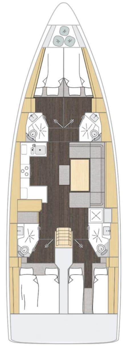 Charter Rental Sailboat Felicia in Turkey Layout | Yacht4Less