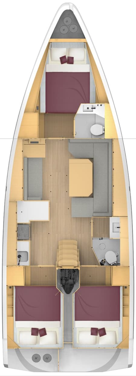Charter Rental Sailboat Juju in Turkey Layout | Yacht4Less