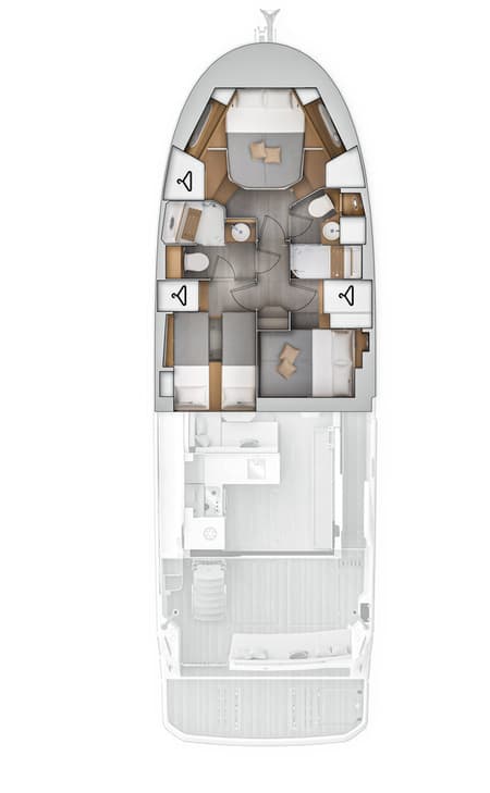 Charter Rental Motorboat Nereide in Croatia Layout | Yacht4Less