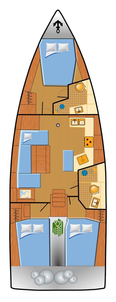 Charter Rental Sailboat Hannah in Croatia Layout | Yacht4Less