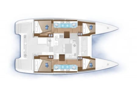Charter Rental Catamaran Lipstick in Croatia Layout | Yacht4Less