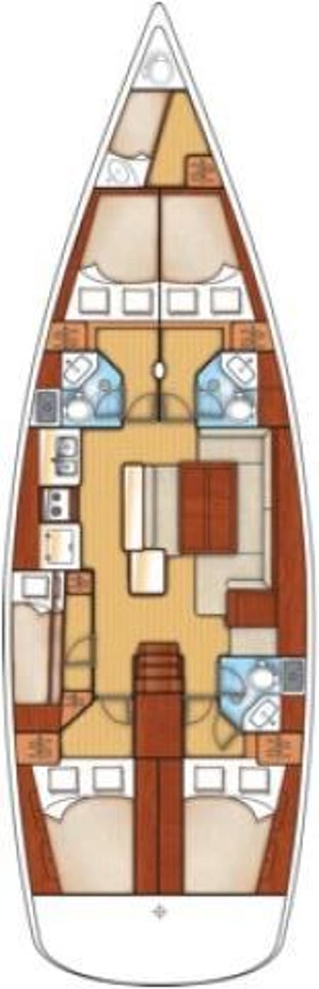 Charter Rental Sailboat Sueno in Greece Layout | Yacht4Less