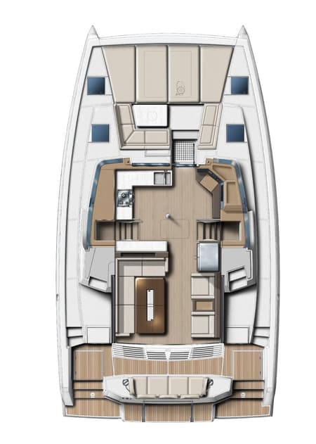 Charter Rental Catamaran Enterprise in Turkey Layout | Yacht4Less