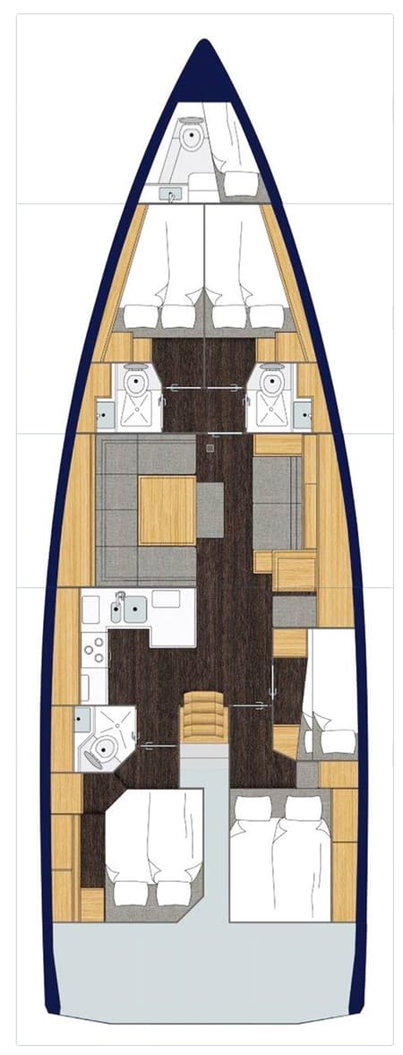 Charter Rental Sailboat Mathilda in Croatia Layout | Yacht4Less