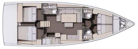 Charter Rental Sailboat Perla in Italy Layout | Yacht4Less