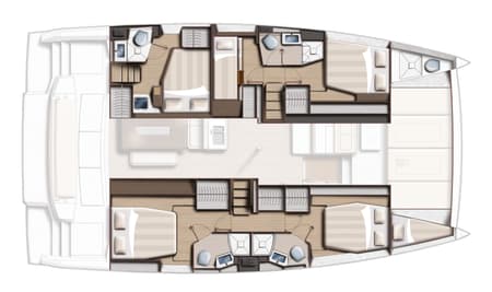 Charter Rental Catamaran Enea in Italy Layout | Yacht4Less