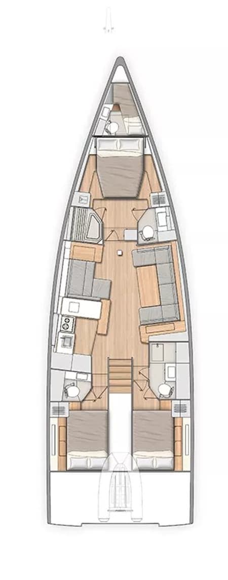Charter Rental Sailboat Eve One in Croatia Layout | Yacht4Less