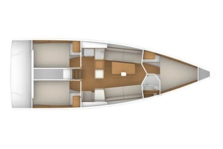 Charter Rental Sailboat Mana in Croatia Layout | Yacht4Less