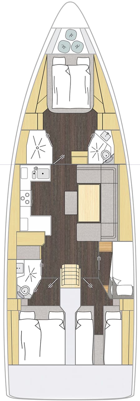 Charter Rental Sailboat Bosun in Croatia Layout | Yacht4Less