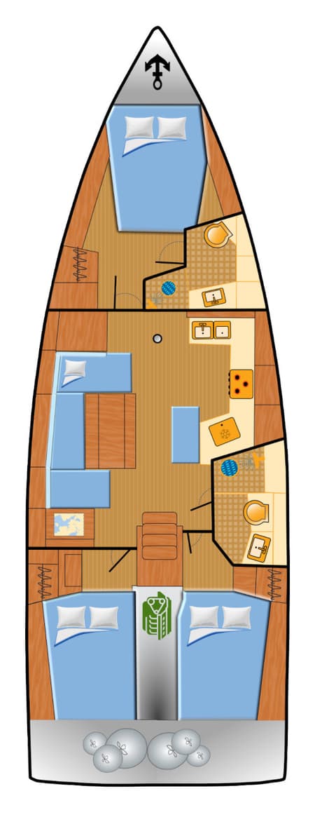 Charter Rental Sailboat Bruna in Croatia Layout | Yacht4Less