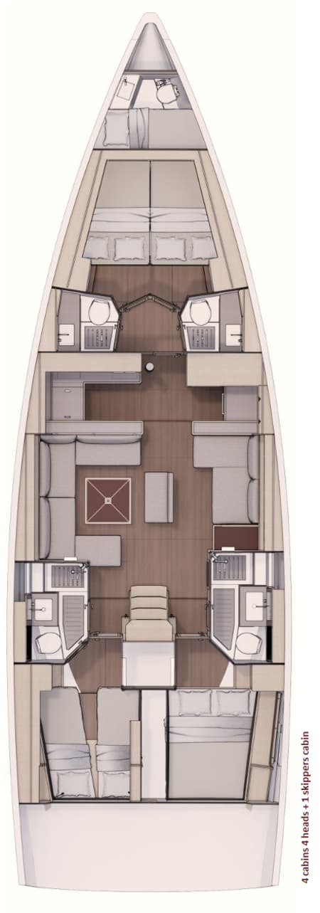 Charter Rental Sailboat Ionian Blue in Greece Layout | Yacht4Less