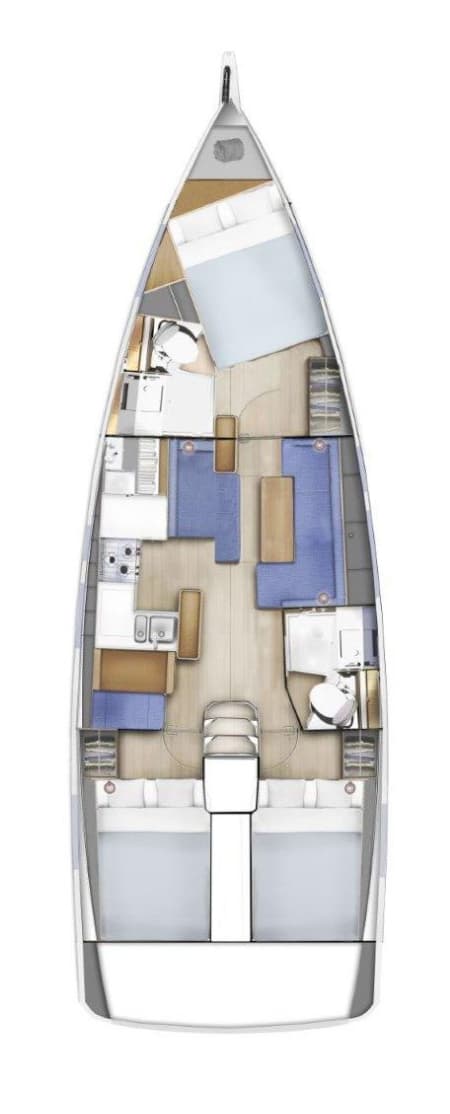 Charter Rental Sailboat Henry Every in Greece Layout | Yacht4Less